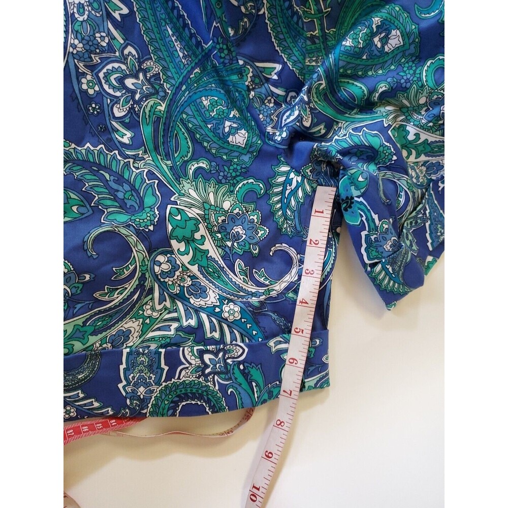 RALPH LAUREN Womens Shorts 4 Blue Floral Paisley High Waist Pockets LRL - Picture 14 of 14